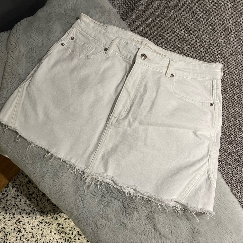 American Eagle - White Denim/Jean Skirt